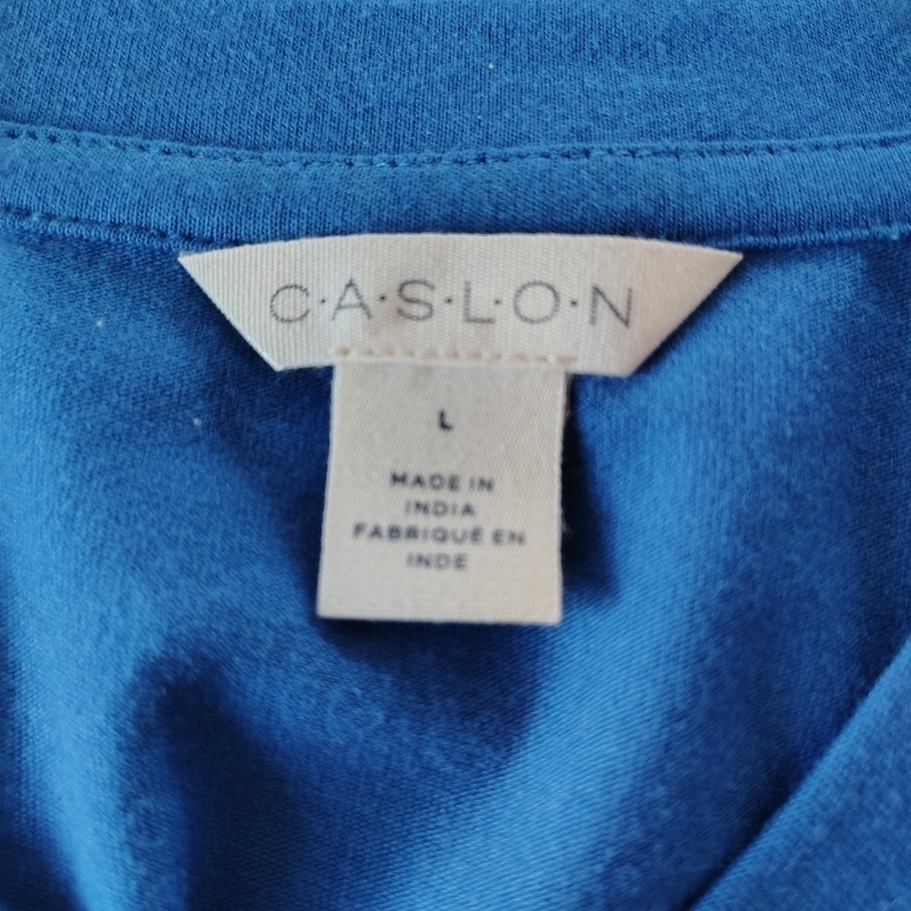 Carlson V-Neck T-Shirt Dress Blue Marmara L - Picture 5 of 10
